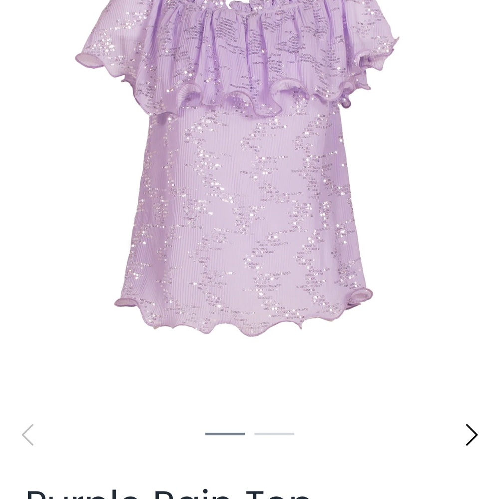 ASOS Lilac Sequin Ruffle Blouse